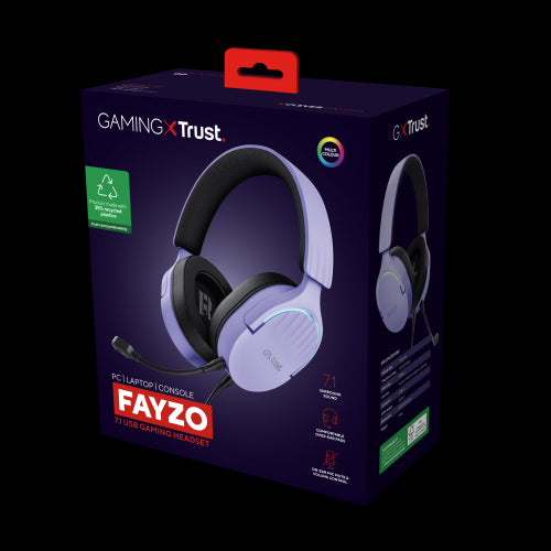 Trust GXT 490P FAYZO Auriculares Alámbrico Diadema Juego USB tipo A Negro, Púrpura_14