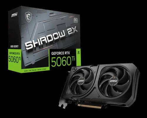 VGA MSI RTX 5060 TI 8G SHADOW 2X OC PLUS,NV,RTX5060TI,8GB,GDDR7,128BIT,1HDMI+3DP_0