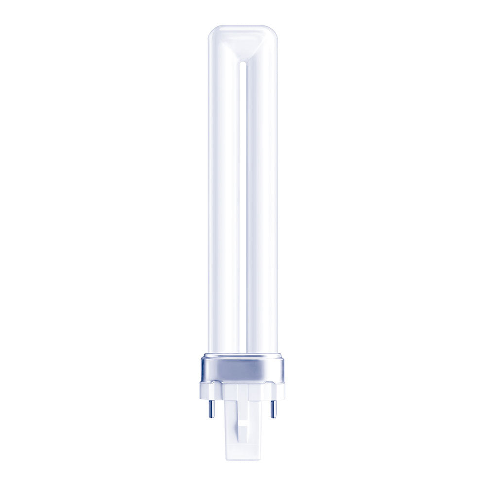 Lâmpada de baixo consumo 9 w 2 pinos pl-s g23 6500 k luz fria 165 x 24,5 mm. classe energética a+_0