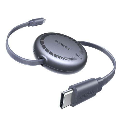 UGREEN USB-C TO USB-C PD FAST CHARGING RETRACTABLE CABLE 100W MAX 1M_0