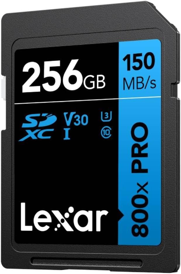 LEXAR 256GB PROFESSIONAL 800X PRO SDXC UHS-I CARDS, UP TO 150MB/S READ 45MB/S WRITE C10 V30 U3_2