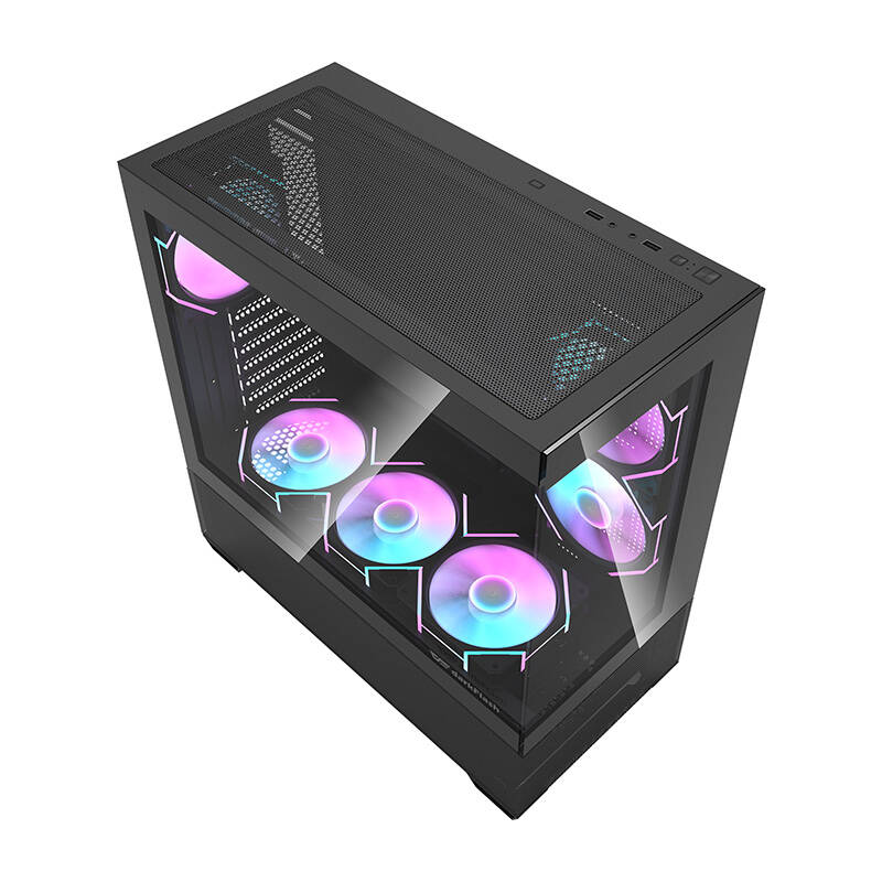 Darkflash DS900 AIR computer case (black) + 6 ARGB fans_6