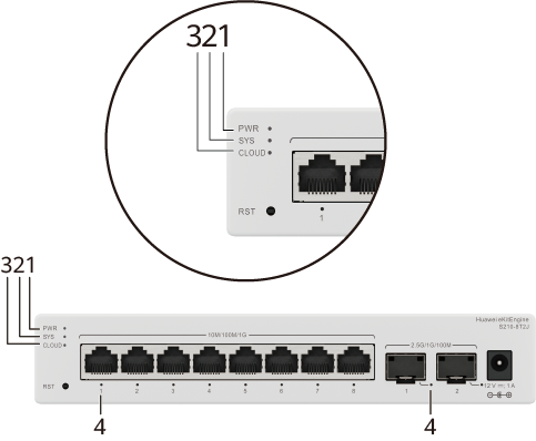 HUAWEI S210-24T2J (24*10/100/1000BASE-T PORTS, 2*2.5GE SFP PORTS, BUILT-IN AC POWER, FANLESS)_0
