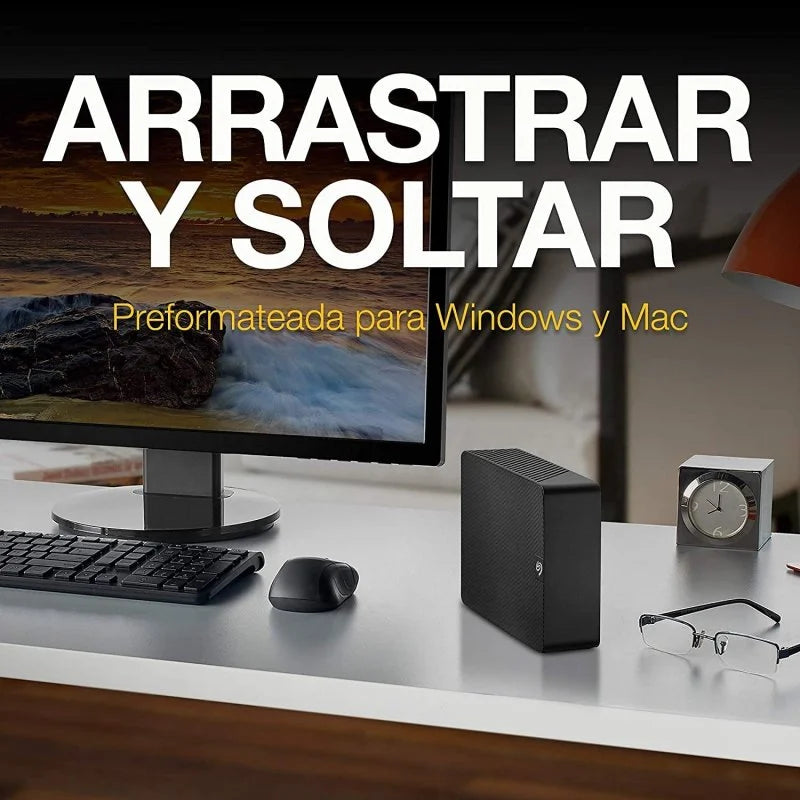 SEAGATE Expansion Desktop 12TB - Disco Rígido Externo Preto