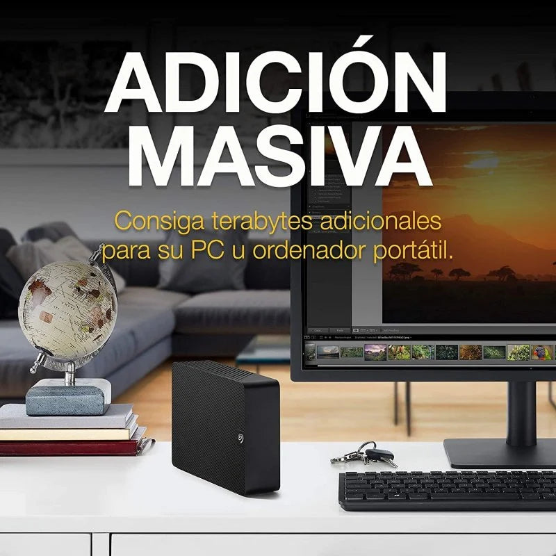 SEAGATE Expansion Desktop 12TB - Disco Rígido Externo Preto