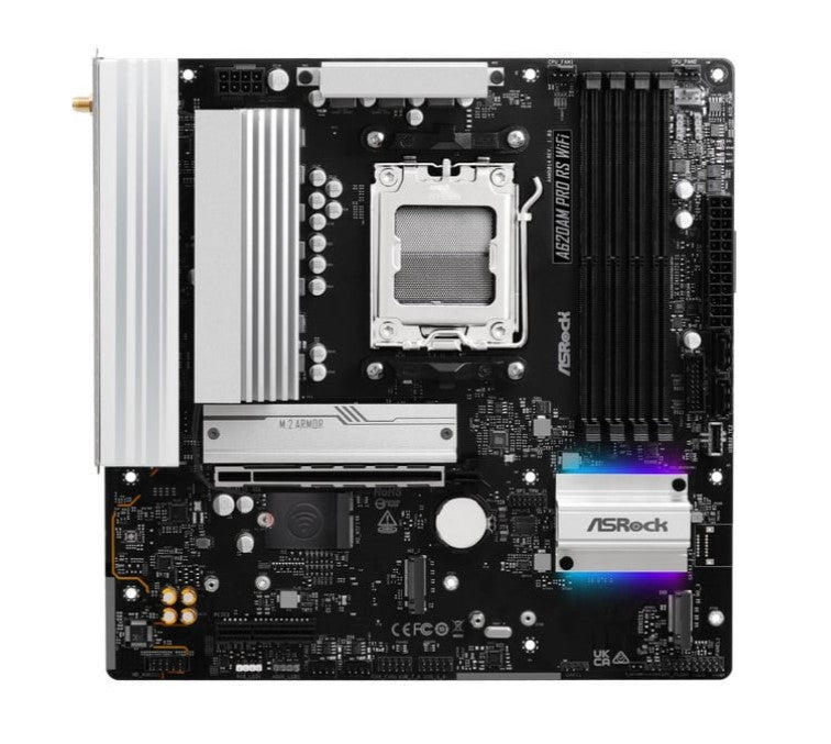 Placa Mãe ASROCK A620AM PRO RS WIFI / Preto_2