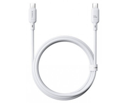 OS-BASEUS SILKY FAST CHARGING DATA CABLE USB-A TO USB-C 3A 1M MOON WHITE_0