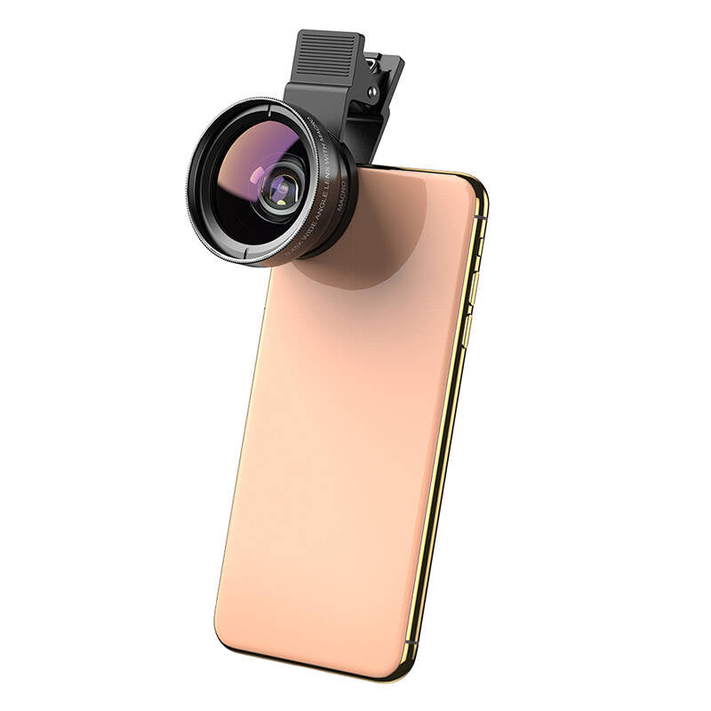 Mobile lens APEXEL APL-0.45XWM 0.45x wide angle+12.5x macro lens (black)_1