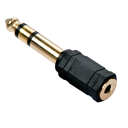 Lindy 35620 cambiador de género para cable 6.3mm 3.5mm Negro_0