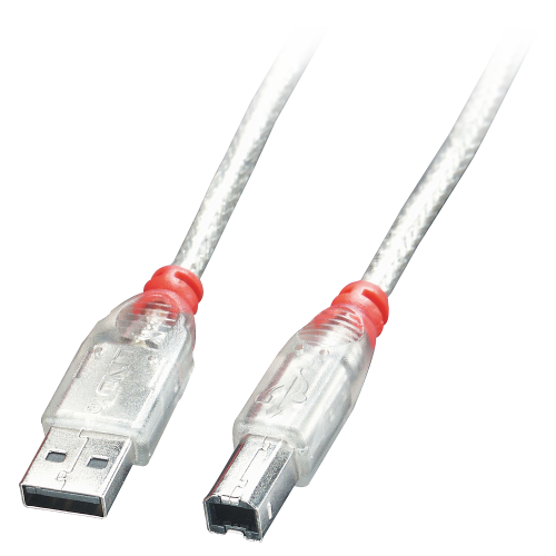 Lindy 41750 cable USB USB 2.0 0,2 m USB A USB B Transparente_0
