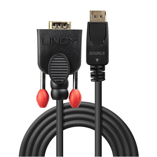 Lindy 41942 adaptador de cable de vÃdeo 2 m VGA (D-Sub) DisplayPort Negro_2