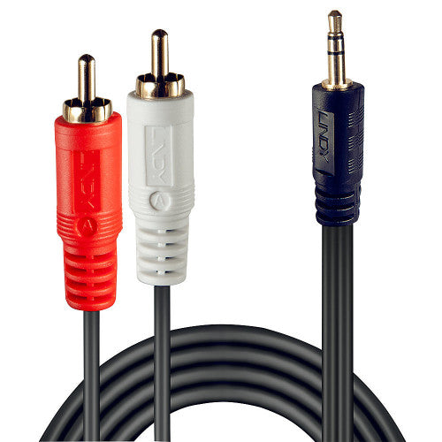 Lindy 35680 cable de audio 1 m 3,5mm 2 x RCA Negro_1