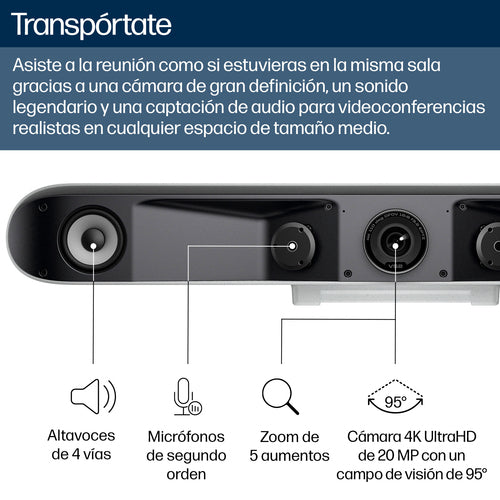 Videobar HP - POLY / Preto / V52_3