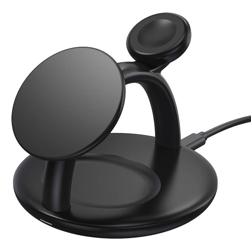 Holder with magnetic wireless charger 3in1 Choetech T587-F for Apple iPhone/Airpods/Apple Watch 15W/5W/2,5W_0