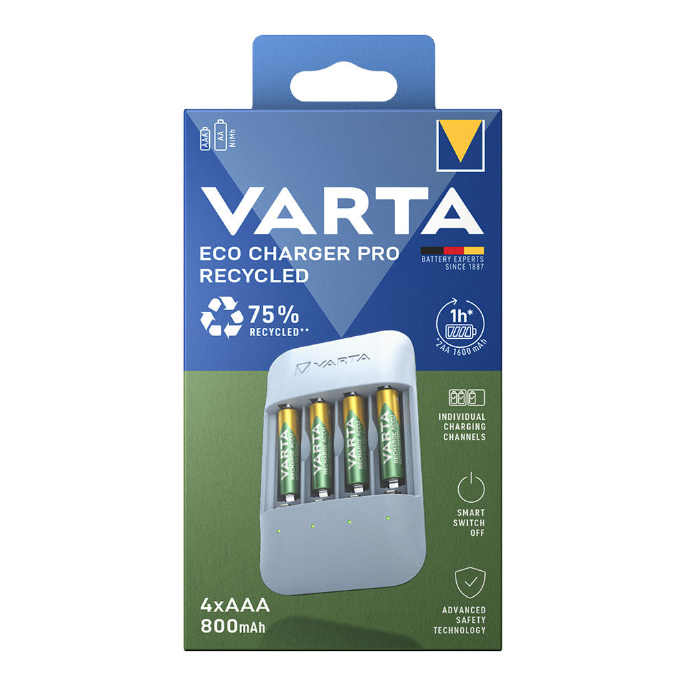 Varta Eco Charger Pro Recycled + 4 x 800 mAh AAA    57683 101 131_0