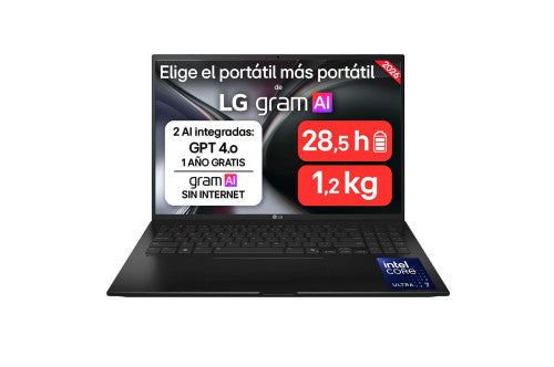 Portátil LG Gram 16ZD90TL-G.AX85BN Intel Core Ultra 7-258V/ 32GB/ 512GB SSD/ 16"/ Sin Sistema Operativo_1