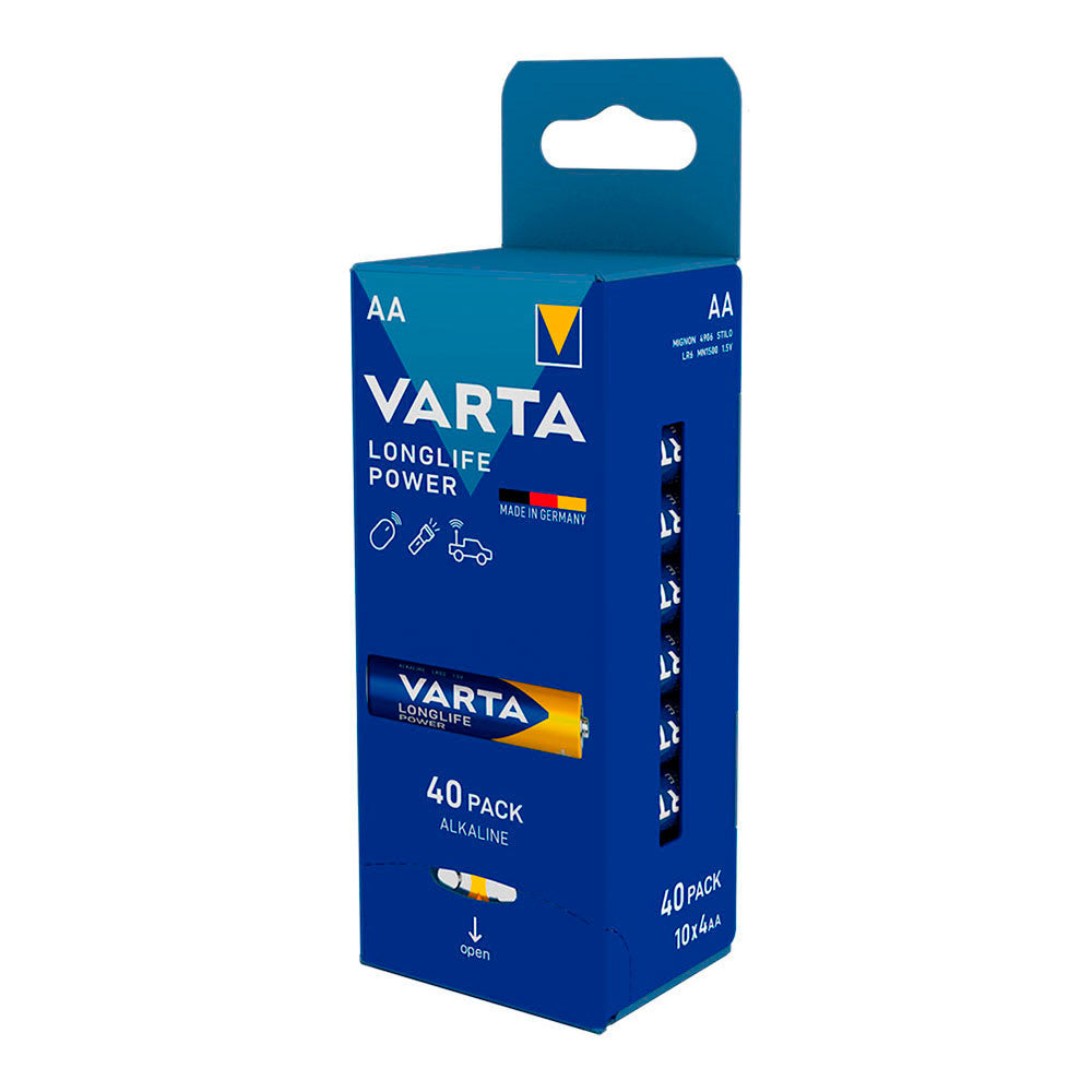 Pilha varta longlife power aa - lr06 (pack 40 unid. granel) 6x5x14cm_0
