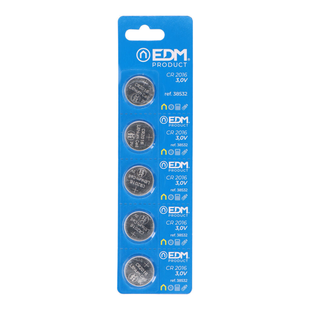 Micro pilha lÃtio botão max-pro edm cr2016 3v ø20x1,6mm_0
