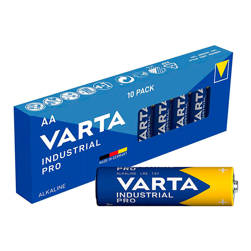 Pack de 10 pilhas aa lr06 varta industrial pro ø14,5x50,5mm_0