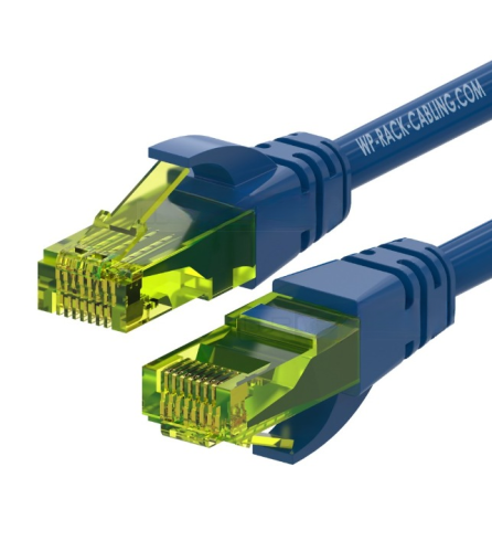 WP WPC-PAT-6AU002B cable de red Azul, Verde 0,2 m Cat6a U/UTP (UTP)_0