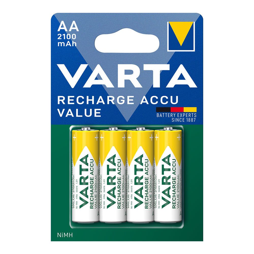 VARTA Pilhas Recarregáveis AA 2100mAh Blister 4 Unidades_0