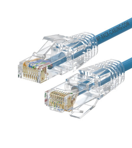 WP WPC-PAT-6AU005LB-S cable de red Negro, Azul 0,5 m Cat6a U/UTP (UTP)_0