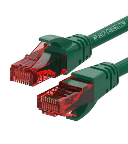 WP WPC-PAT-6U002G cable de red Negro, Verde 0,2 m Cat6 U/UTP (UTP)_0