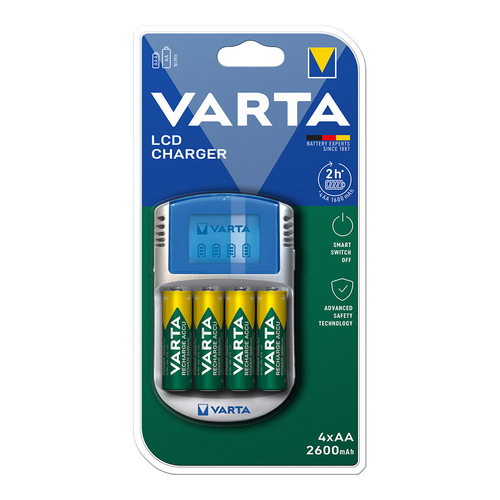 Varta LCD Charger 12V USB incl. 4 Accu 2600 mAh Mignon AA_0