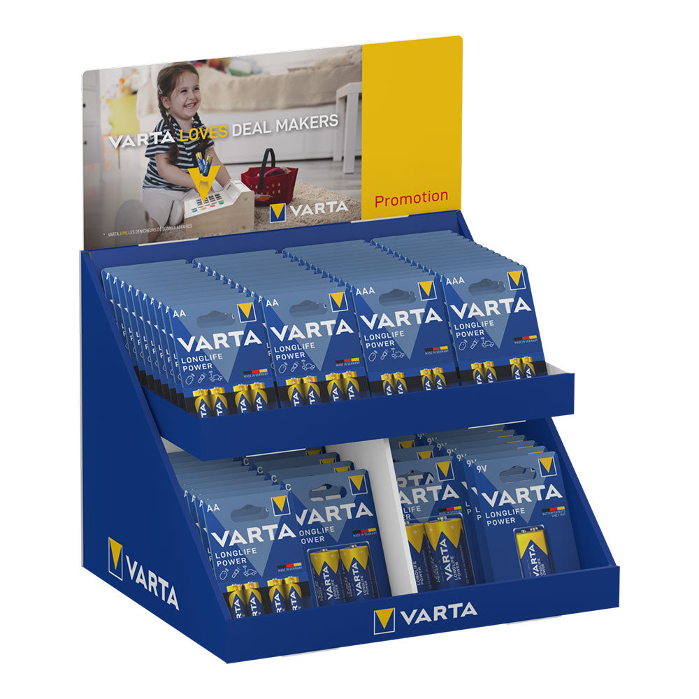Expositor de cartão de mesa com vários blÃsters aaa-aa-c-d-9v varta 43x36x29cm_0