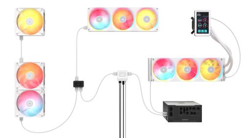 VENTILADOR CAJA CORSAIR LX RGB SERIES ICUE LINK LX360 RGB WHITE 360MM RGB FAN TRIPLE FAN CO-9051066-WW_4