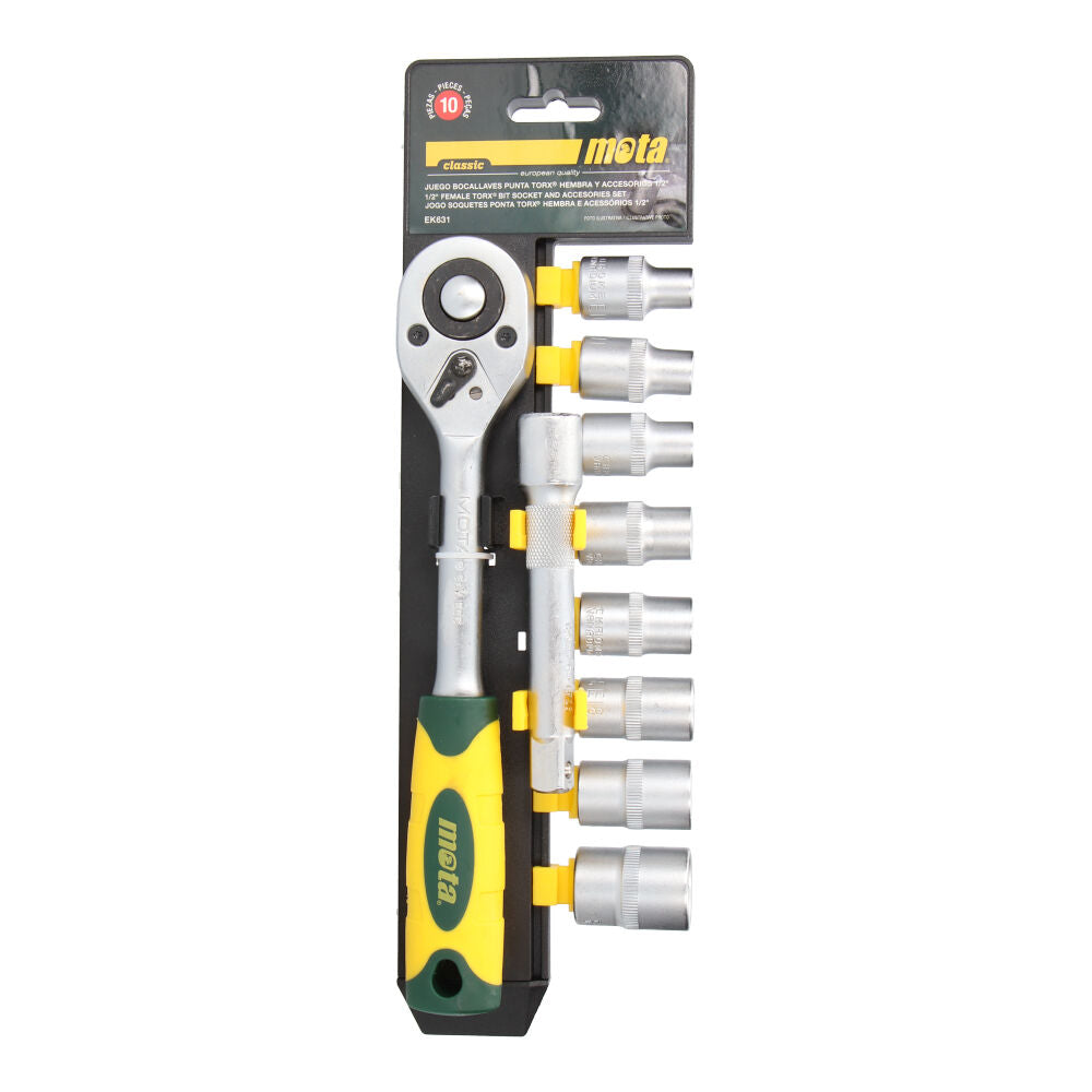Juego (10 pcs:) bocallaves punta torx hembra ek631 motajogo (10 pcs.) ponta torx fêmea 1/2" ek631 mota_0