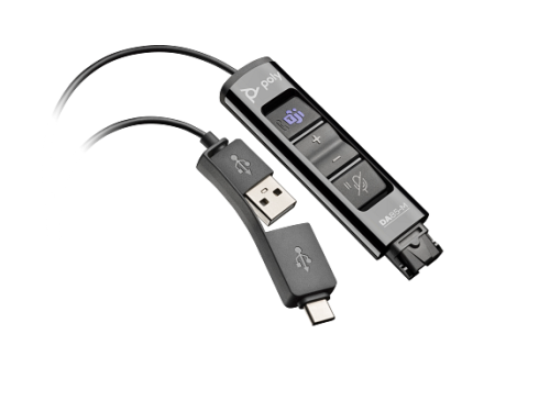 HP Poly Adaptador negro Poly DA85-M USB a QD compatible con TAA_0