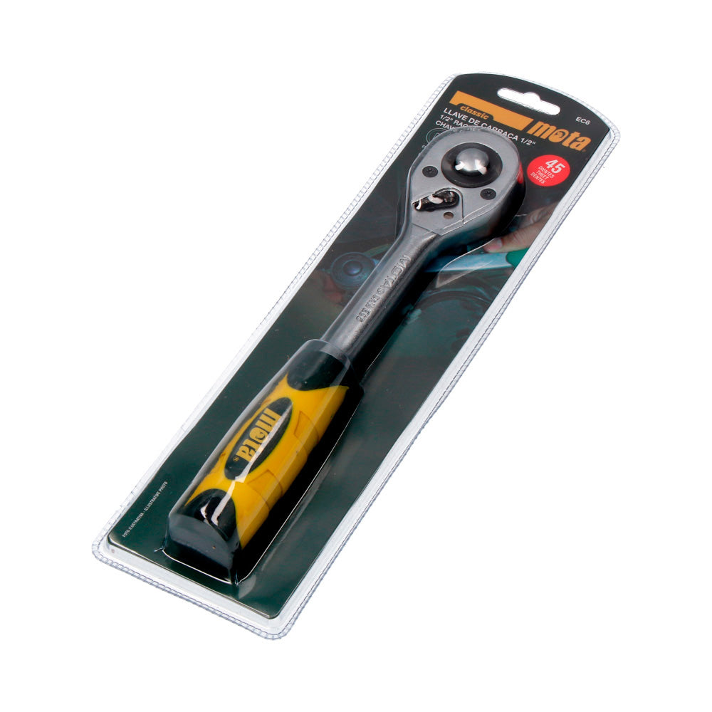 Chave catraca encaixe 1/2" 45 dentes cromo vanadio ec6 mota_0