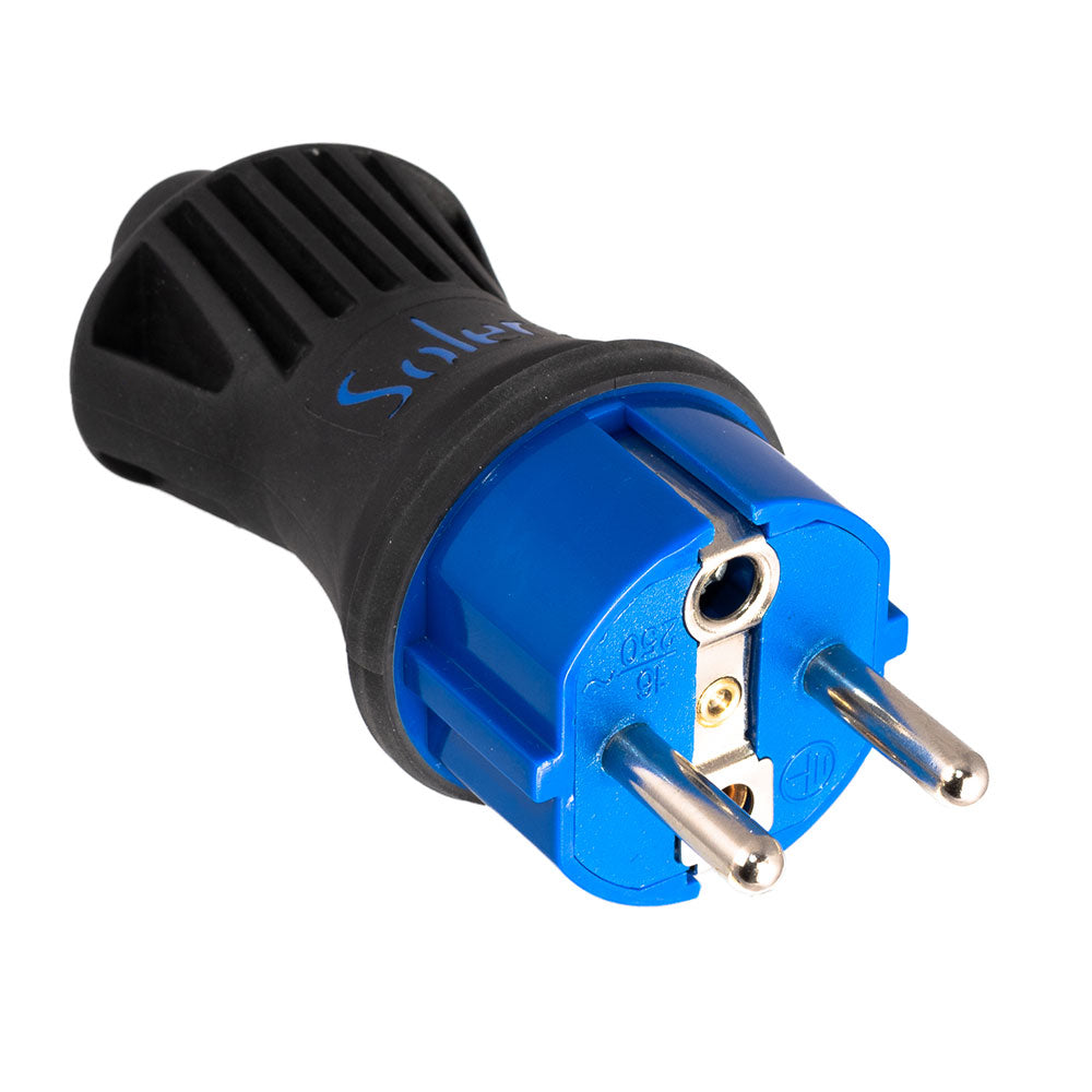 Ficha bipolar 16a 250v espigão de ø 4,8mm preto termoplástico 5706ck solera_0