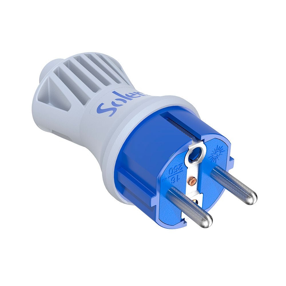 Ficha bipolar 16a 250v .espigão de ø 4,8mm.material branco. ip44. fixa cabos abatÃvel 5706ckb solera_0