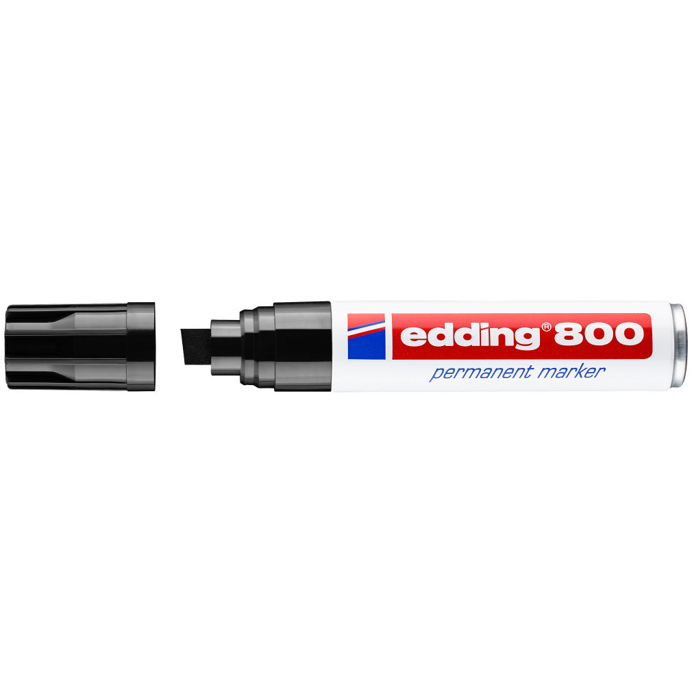Edding Marcador Permanente 800, Ponta Cinzel 4 - 12 mm, Preto