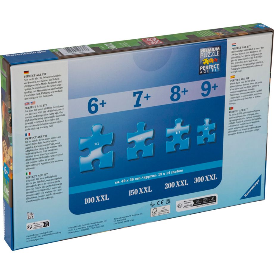 Puzzle Ravensburger / Minecraft / 100 Peças XXL_0