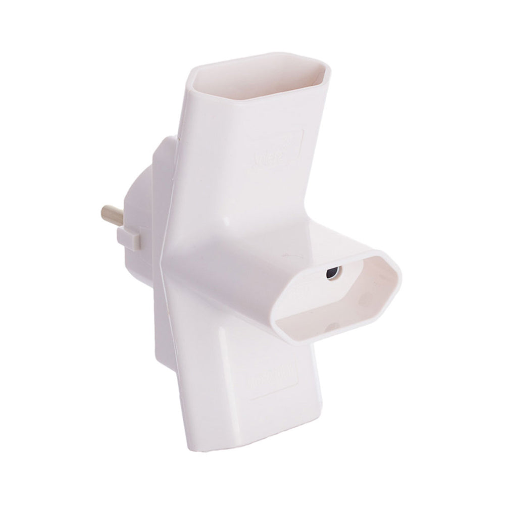 Ficha tripla bipolares 16a 250v 4mm 3680w branco solera 15097_0