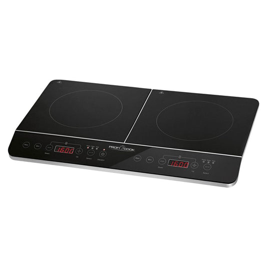 Placa de Indução Proficook DKI 1067 dupla portátil c/ 10 níveis de temperatura 3500 W Preta