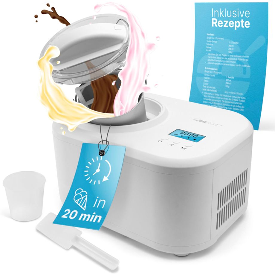 Máquina de Fazer Gelados Clatronic / 1L / Preto / 263994_1