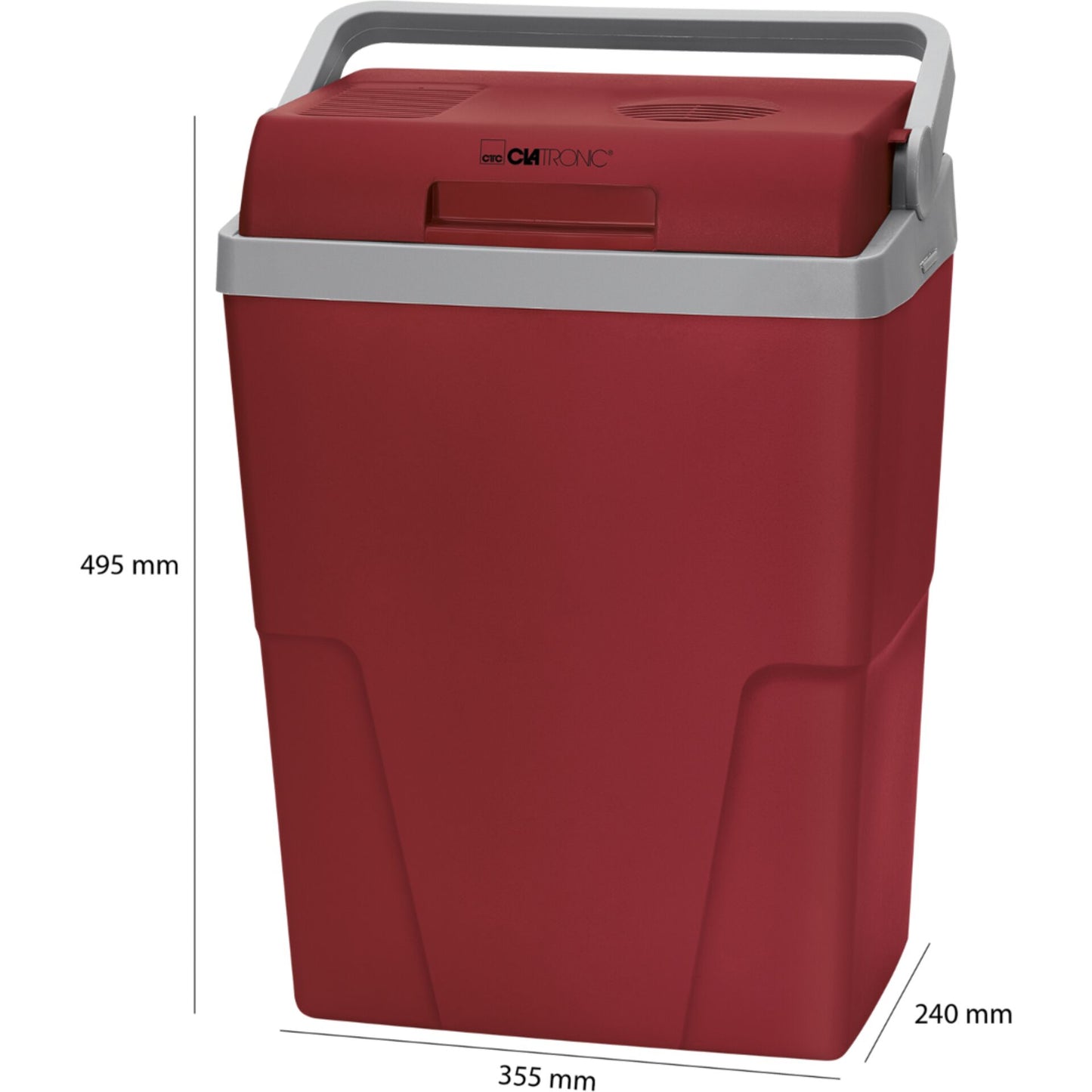 Geleira Eléctrica 25L 12V/230V 45W KB 3713 Clatronic Vermelha
