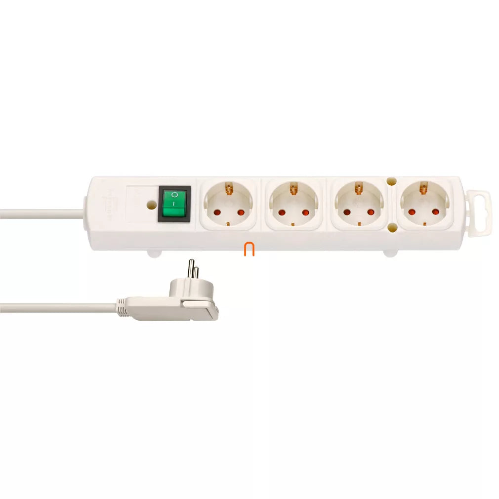 Extensão de Tomadas Brennenstuhl Comfort Line com 4 tomadas 2M Interruptor Iluminado Branca_0