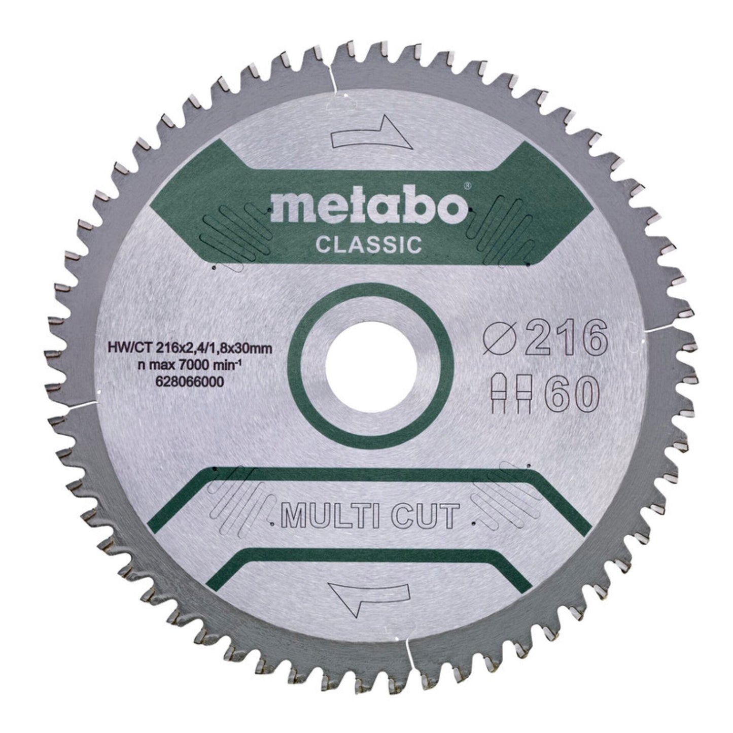 Disco Serra Circular Metabo MultiCutClassic 216x30mm 60D