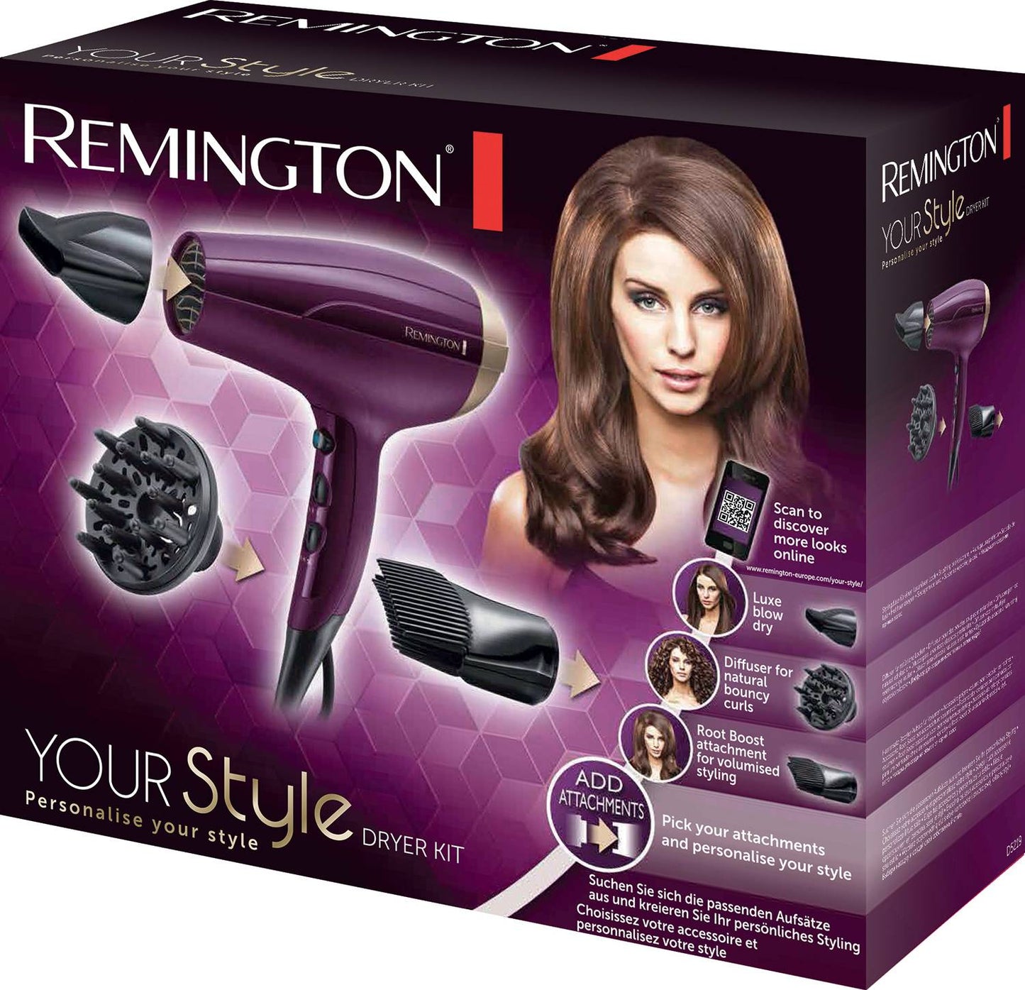 Secador de Cabelo Iónico Remington Your Style 2300W com Difusor