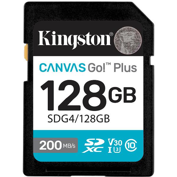Kingston Technology 128GB SDXC Canvas Go Plus Gen4 200MB/s C10 UHS-I U3 V30_1
