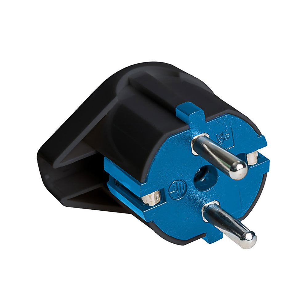 Ficha tipo f saÃda lateral 16a 250v t/tl 4,8mm preta. solera 6566n_0