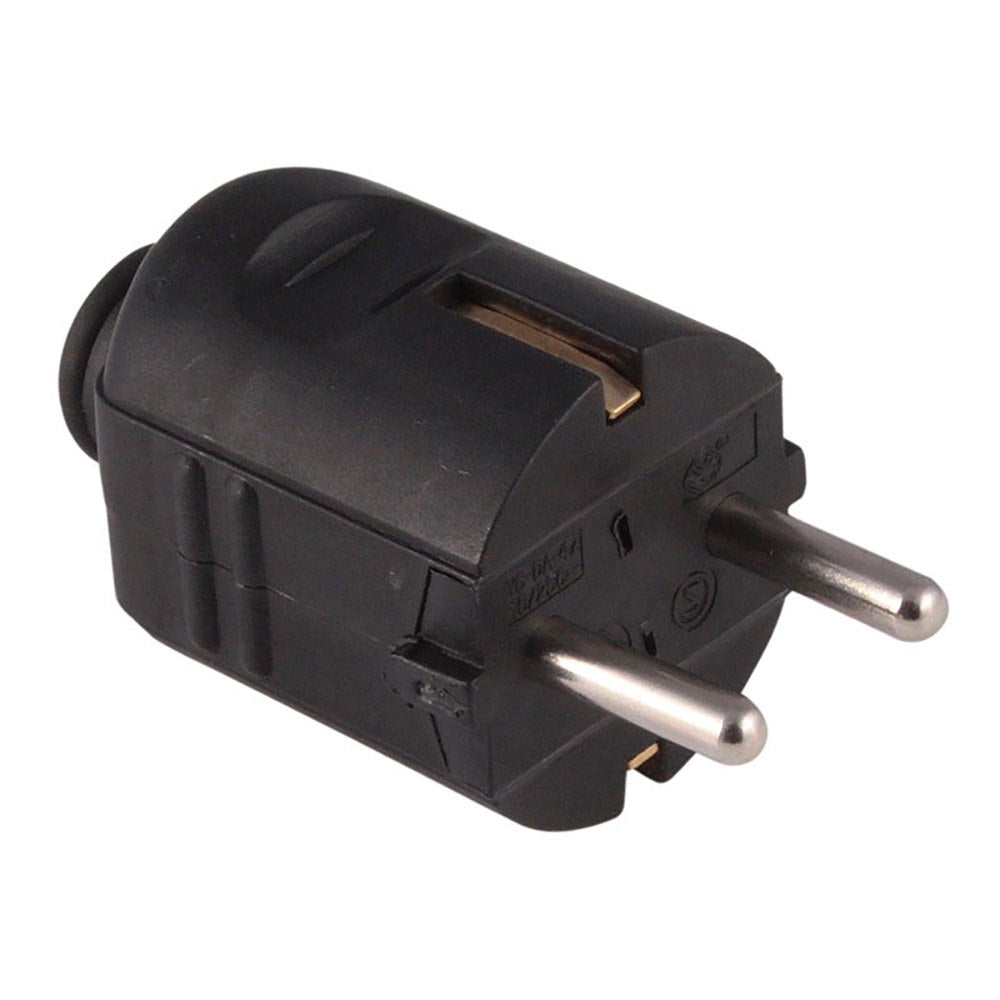 Ficha 2p+t schuko 16a 250v~, saÃda de cabo reta, preta_0