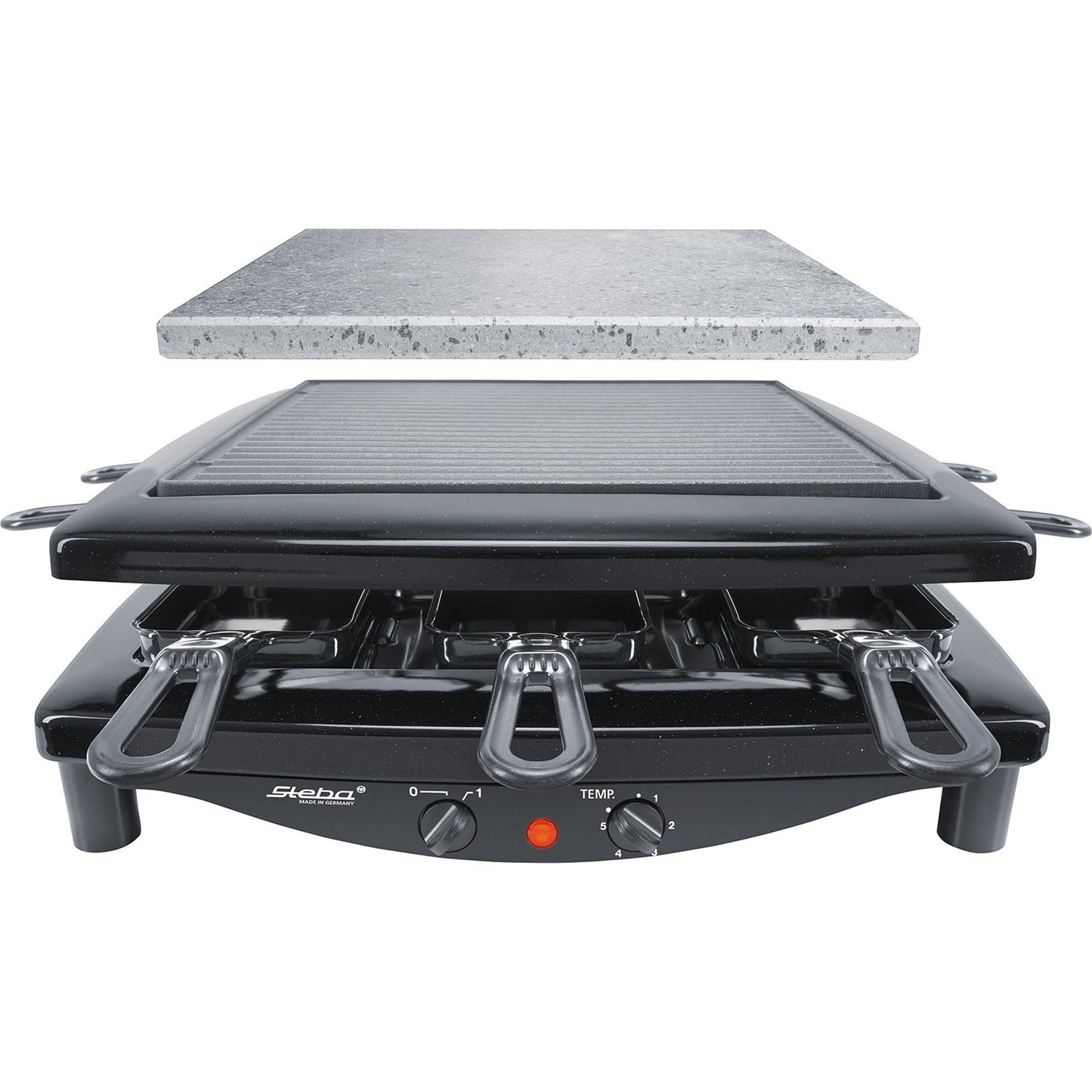 Raclette Grelhador Steba Rc 3 Plus 8 Pessoas 1450 W Preto Cromado