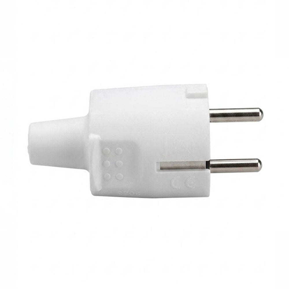 Ficha de borracha, schuko 2p+t, 16a 250v~, saÃda reta, branca_0