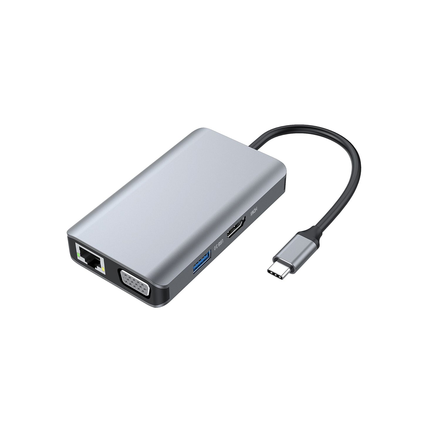 Hub Dock USB-C Conceptronic HDMI / VGA / USBx3 / RJ45 / 100W PD